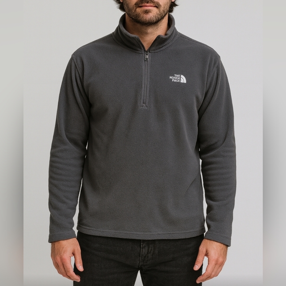 The North Face Charcoal Fleece Jacket Medium